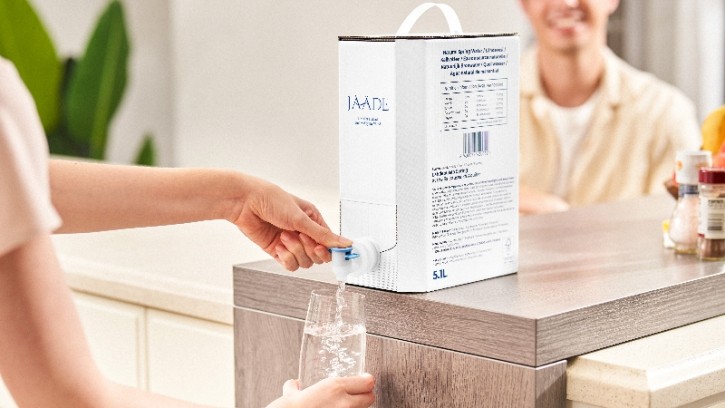 The bag-in-box packaging is said to minimise waste and designed to maintain product hygiene. ©Jääde