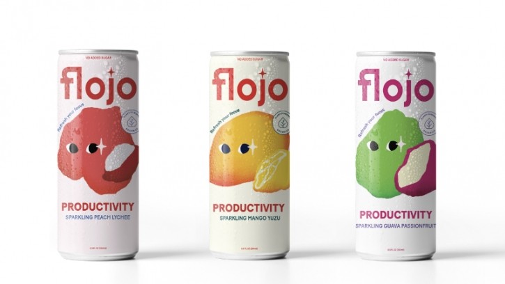 Flojo's sparkling drinks are formulated with a combination of B vitamins and an extract blend of nootropics and adaptogens. ©Flojo