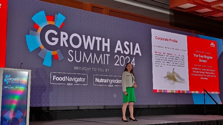 Saki Yamashita from Morinaga Milk highlighted the effects of B. breve B-3 in mitigating obesity at Growth Asia Summit 2024.